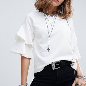 Ruffle Sleeve Shirt